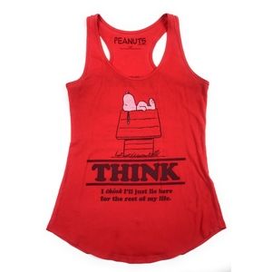 Peanuts Snoopy Funny Red Think Tank